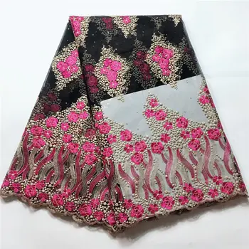 

High quality french net lace African lace fabric embroidery swiss voile lace TL1061