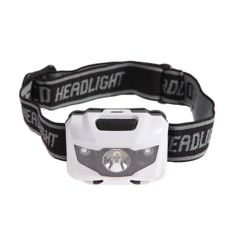 Goede Mini 4 Modes Waterdichte Led Koplamp 2 Rode LED + 1 Witte LED Head Lamp Torch Lantaarn Licht voor vissen jacht