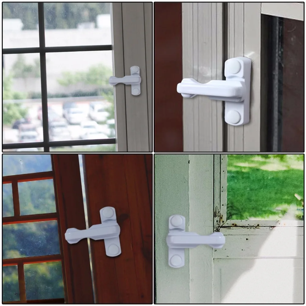 Home Security Window Door Restrictor Sash Jammer with Lock ComfoRED Brown