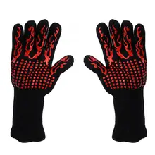 1 пара барбекю приготовления барбекю термостойкость 800 Цельсия перчатки для гриля выпечки сварки