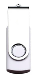 USB флешка BRU, 1 ГБ, 2 ГБ, 4 ГБ, 8 ГБ, 16 ГБ, 32 ГБ, пластиковая поворотная ручка, флешки, флэшка, лазерная гравировка, печать текста, логотип - Цвет: Белый