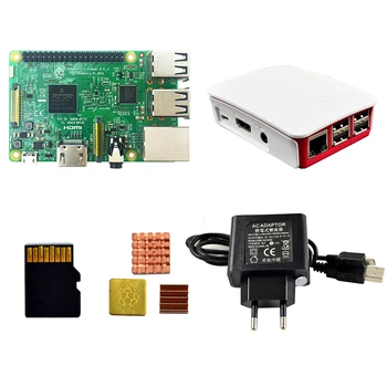 

Raspberry Pi 3 kit Raspberry Pi 3 Model B + Case + EU power plug + USB Cable + 16G micro SD card + heat sink