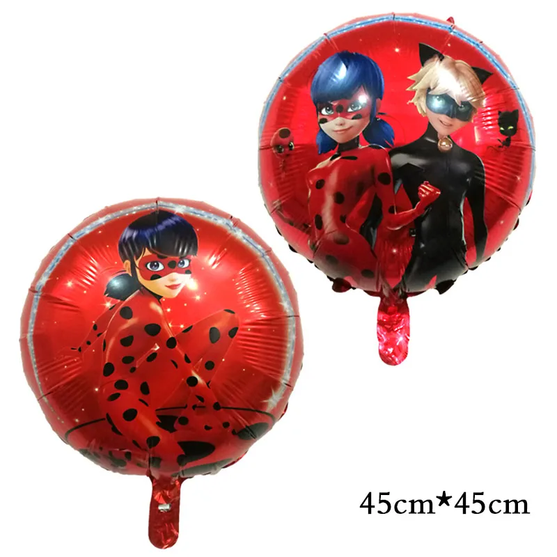 

PHLUMY Ladybug foil helium balloons 18 inch round birthday party decoration film hero balls baby children's toys