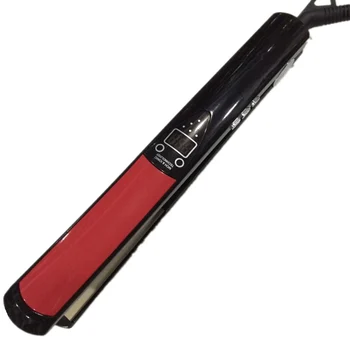 

HOT Hair straightener with MCH Heater And Max Temp LCD Digital Display 2 in 1 Straight iron Universal voltage