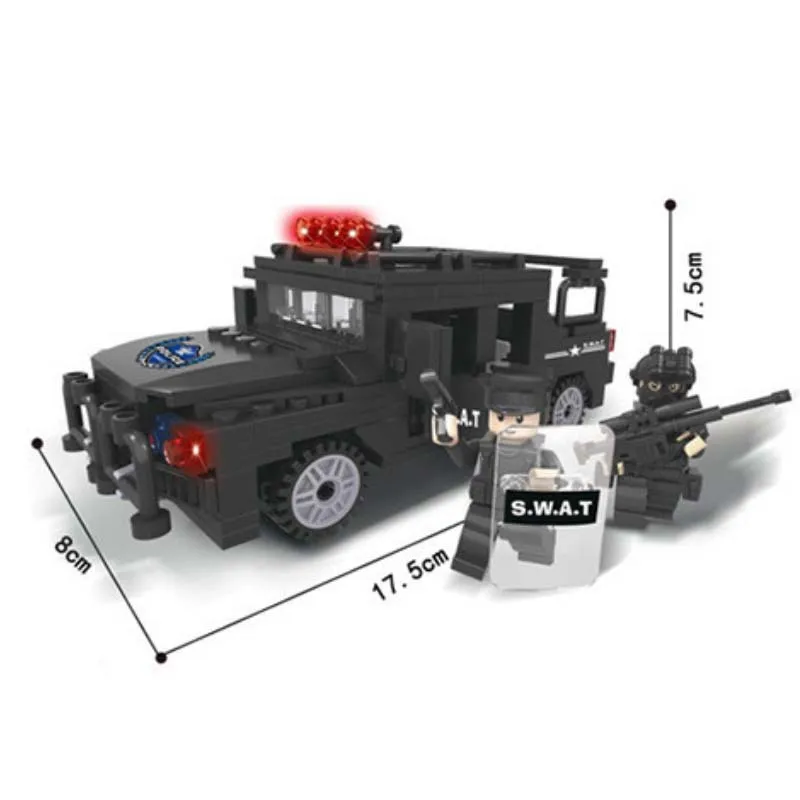 City Police Series SWAT Building Blocks Kids Assembling Weapons Aircraft Car Robot Toy Compatible with Legoings