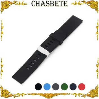 

20mm 22mm Silicone Rubber Watch Band for Pebble Time / Round / Steel / Bradley Timepiece Resin Strap Wrist Loop Belt Bracelet