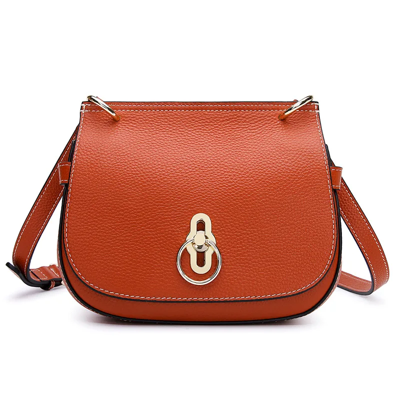 

2019 New Shoulder Bag Female Fashion Leather Handbag Casual Top Layer Leather Shell Bag Slung Small Bag
