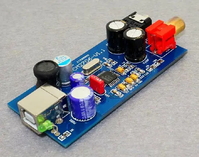 

Free Shipping! 1pc PCM2706 USB sound card amp module DAC better than PCM2704 no low noise