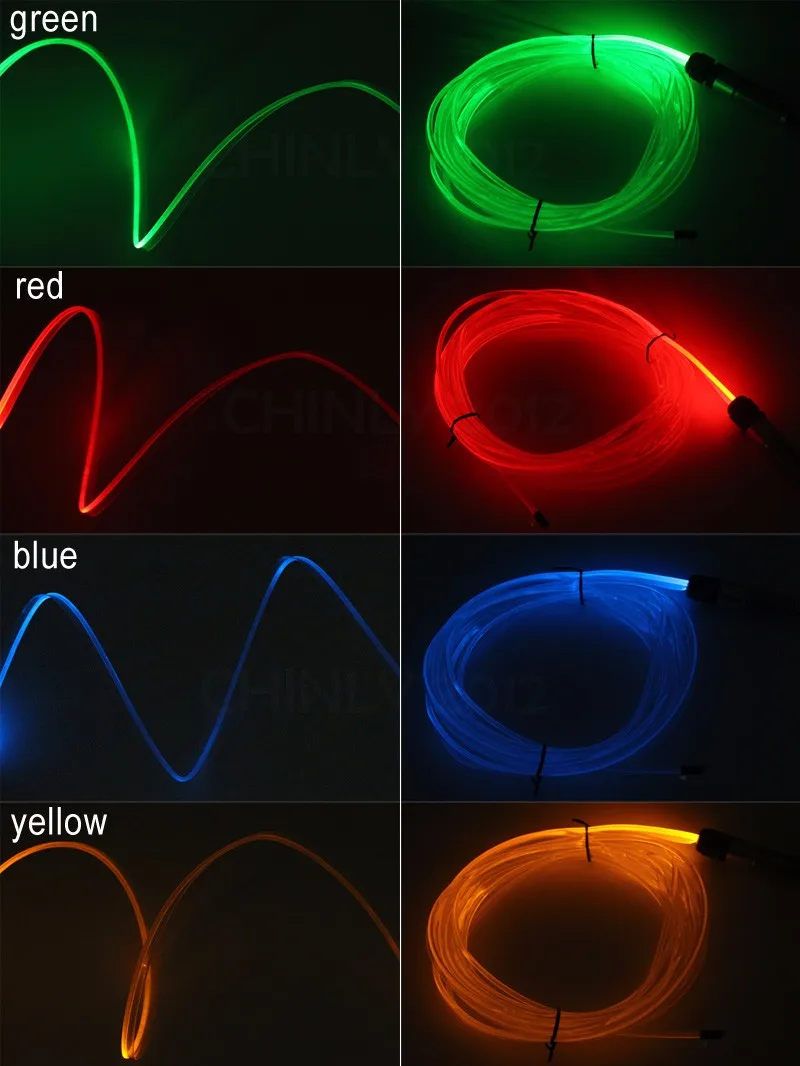 1 м/2 м/3 м/4 м/5 м DC12V боковой светящийся волоконно-оптический светильник комплект для украшения автомобиля светодиодный неоновый свет Обувь Одежда автомобиль водонепроницаемый