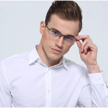 Титановая оправа для очков, мужские ультралегкие квадратные очки для близорукости по рецепту, мужские металлические очки с полной оптической оправой S8803