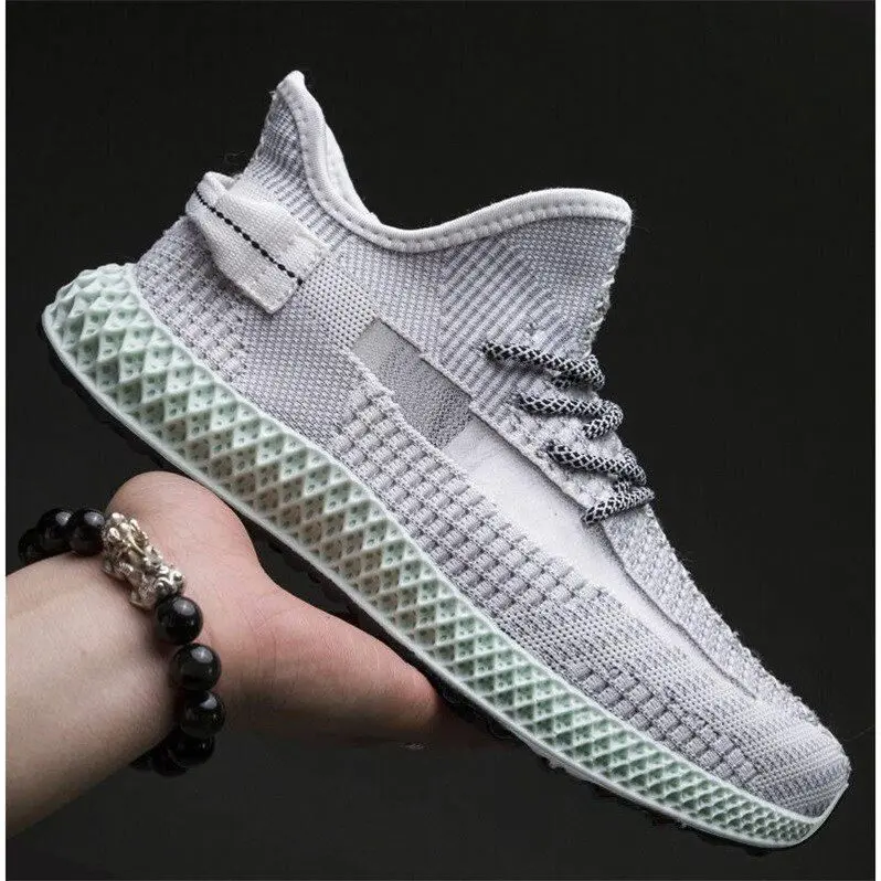 Men's Sneakers Summer Hollow Mesh Bottom Surface Trend Flying Woven Breathable Running Shoes Tide Wild Casual Kanye West |