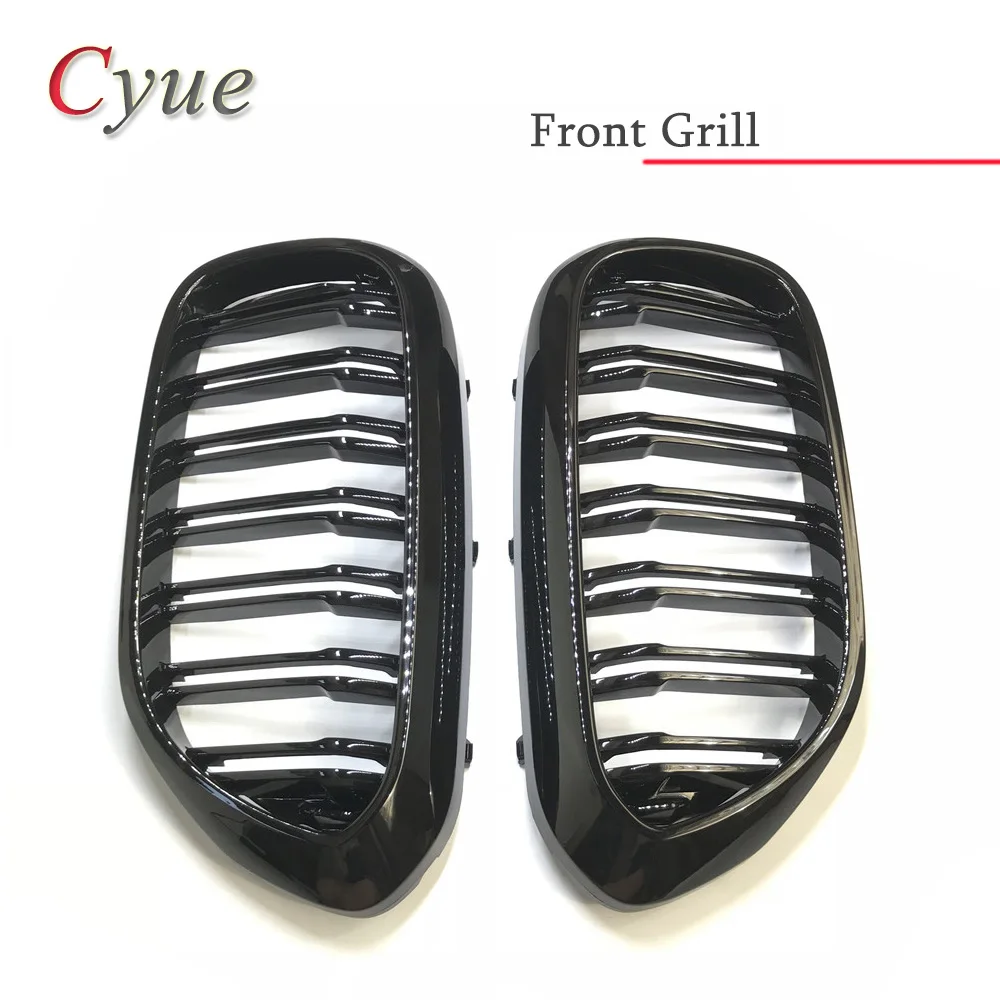 

5 Series G30 Front Racing Replacement Grill 2 Fin ABS Gloss Black M Grille For BMW G30 G38 520i 530i 540i 2017+