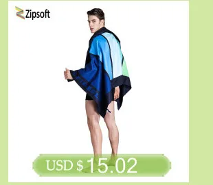 Zipsoft Beach Towel Absorbent Microfiber Changing Poncho Mulitcolor Hooded Towel 91*109cm Easy for Changing Cloth on Beach