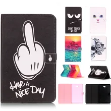 Мультфильм Tablet Case для samsung Galaxy Tab A A6 10,1 дюйма 10,1 T585 T580 T580N Smart Cover мультфильм из искусственной кожи