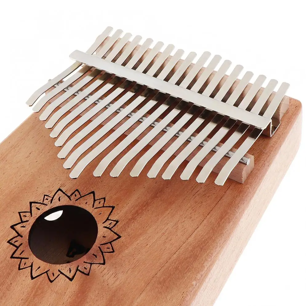 17 клавиш Kalimba твердое красное дерево палец пианино с цветочным узором Mbira натуральный мини-клавиатура музыкальный инструмент