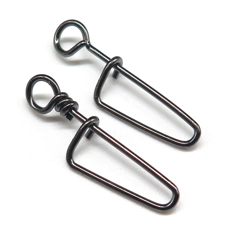 Minfishing 100pcs black color fishing snap with Coastlock Snap fishing