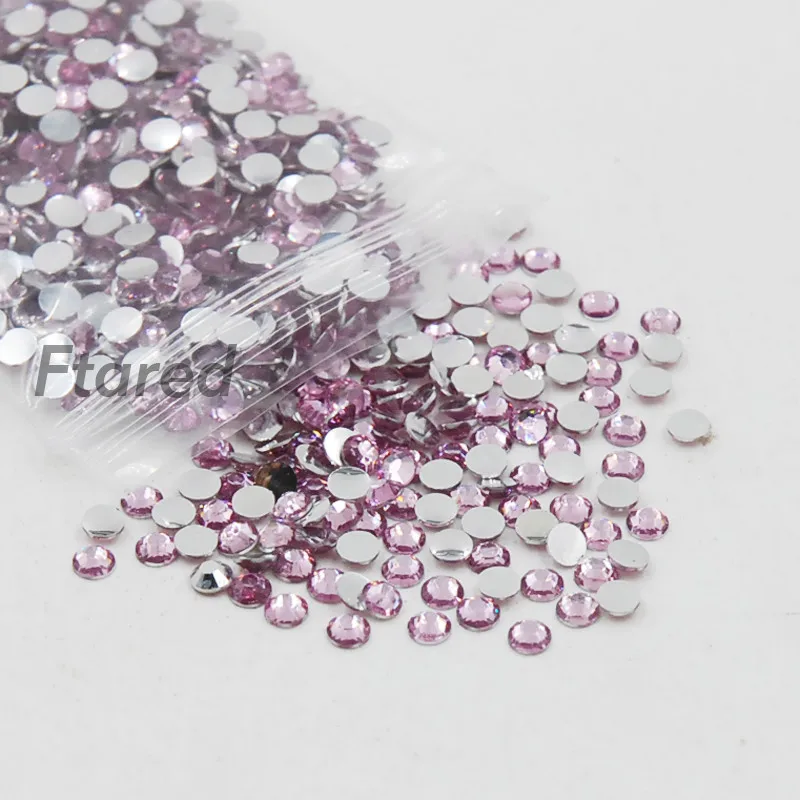 

Sale! 5000pcs/pack SS12 3mm Light Pink selected Nail Art Flat back Acrylic Rhinestones Glitter Gems