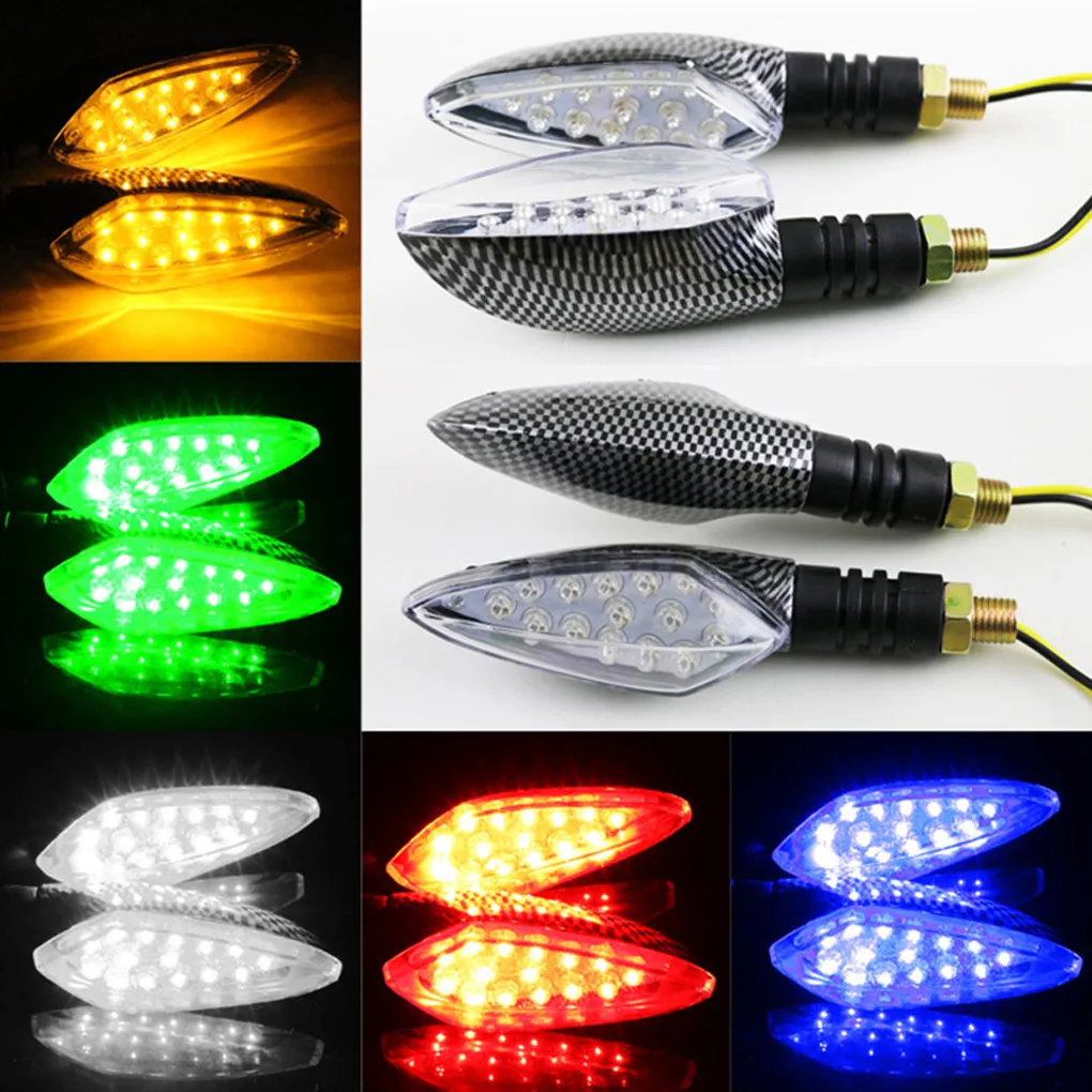 

2pcs Universal Motorcycle LED Turn Signal Light Indicators Amber Blinker Light Flashers Lighting Motorcycle Accessories