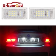 Urbanroad 2 шт. для BMW e46 Led номер Подсветка регистрационного номера для BMW E46 4D 323i 325i 328i белый лампа для подсветки номерного знака белый 12v