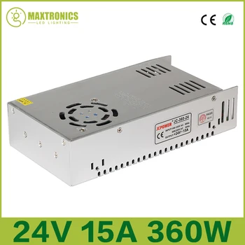 

2016 Best price 24V 15A 360W Universal Regulated Switching Power Supply for CCTV Led Radio Free shipping