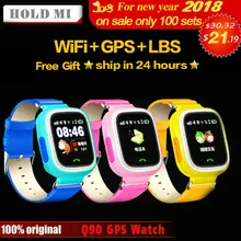 Q90 GPS Child Smart Watch Phone Position Children Watch 1.22 inch Color Touch Screen WIFI SOS Smart Baby Watch Q80 Q50 Q60 Watch