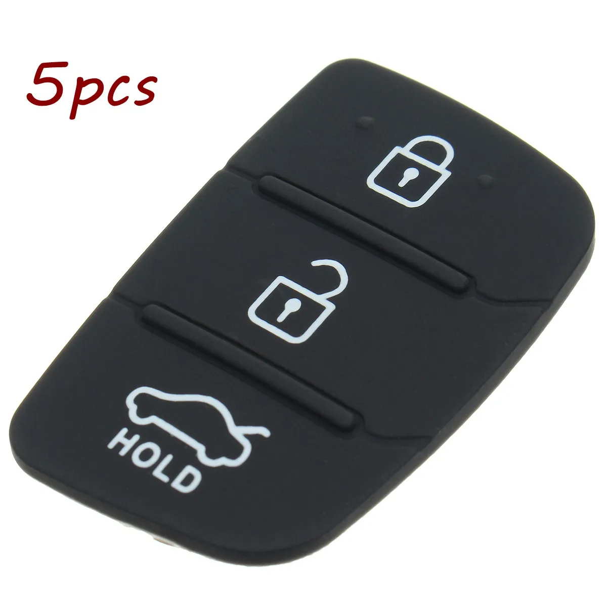 

5pcs 3 Buttons Replacement Rubber Key Case Pad For Hyundai Ix35 Mistra Santa fe i40 i20