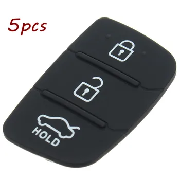 

5pcs 3 Buttons Replacement Rubber Key Case Pad For Hyundai Ix35 Mistra Santa fe i40 i20