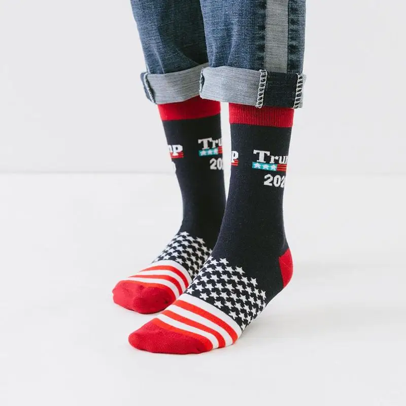 

Donald Trump President Socks 2020 Make America Great Again Republican Cotton Blend Unisex Socks for Women