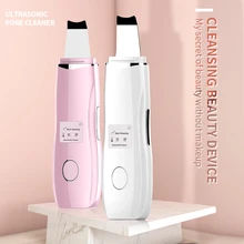NEW LCD Ultrasonic Face Skin Scrubber Facial Cleaner Cleansing Spatula Peeling Vibration Blackhead Removal Exfoliating