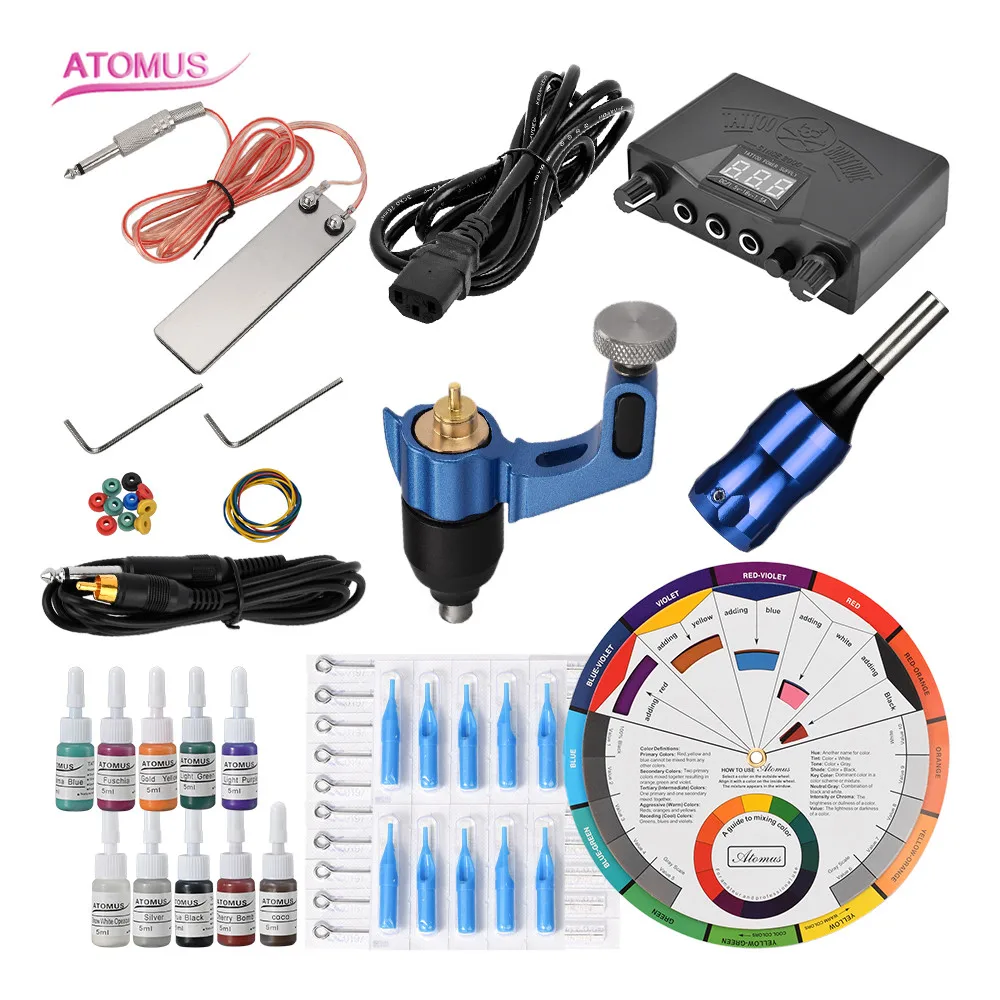 

Professional Tatoo Machine Pen Set Up Tatuajes Beginner Machines Rotary Tools Tatuar Tattoo Starter Kit Rotary Machinery Tatoo