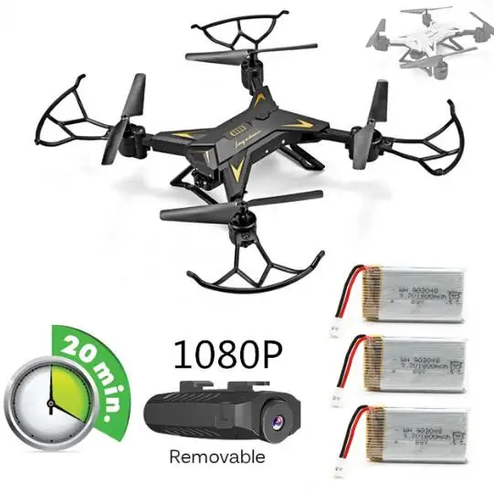 

KY601S RC Foldable Selfie Drone Quadcopter With HD FPV WIFI Camera RC Drones 20mins Fly Time VS jjrc h68 sjrc s20w z5 s30w drone
