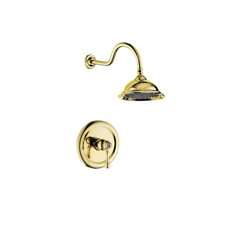 BECOLA Bathroom Concealed Shower Faucet High Quality Gold and Chrome Shower Set Wall Mounted B-2201