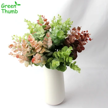 

30pcs 27cm Green Thumb Artificial Money Leaf for Home Office Decoration Artificial Leafs Festive Party Decoration Plants