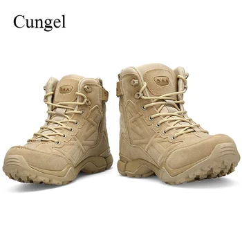 

Cungel Army Tactical boots for men Outdoor Hiking shoes Breathable Anti-skid Military Combat Desert boots Mountain climbing