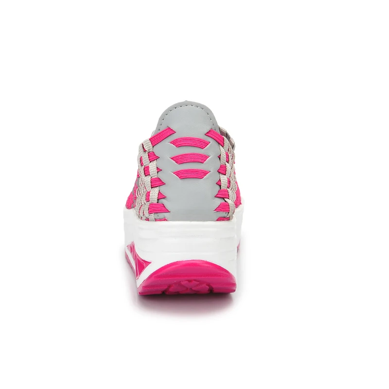 Кроссовки BeckyWalk женские на платформе повседневная плетеная обувь сетчатые