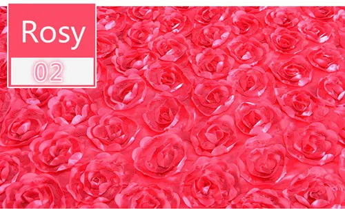 50*150 см 3d розы цветы Ткань кружево ремесло платье Свадебная вечеринка Ковер задний план украшения лоскутное шитье Telas - Цвет: 02