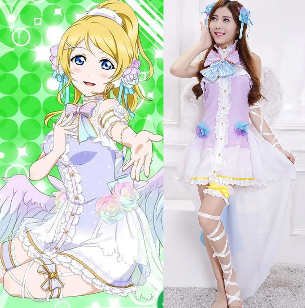 Аниме Lovelive! Костюм для косплея Ayase Eli White костюм в стиле Лолиты Хэллоуина|love live|cosplay costumeuniform cosplay |