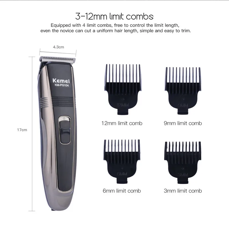 

2h Quick Charge Electric Hair Clipper Cordless Cord Hair Trimmer Barbershop Rechargeable Hair Cutting Machine with Guide Comb 31
