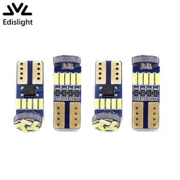 

Edislight White Car Light T10 W5W Canbus LED Wedge Bulb 4014 15SMD Auto Dome Reading Parking Lights Sidemarker Sidelight Lamp