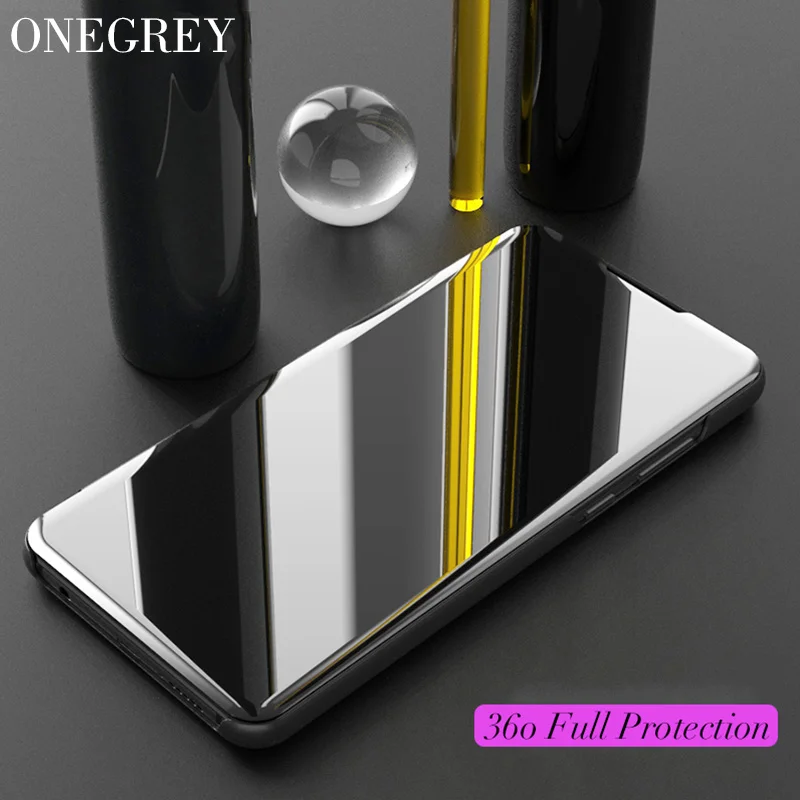 

Luxury Flip Case For Huawei Honor 8x Max Touch Stand Leather Mirror Cover 360 Full Body Protect Cases for hawei honor8x celular