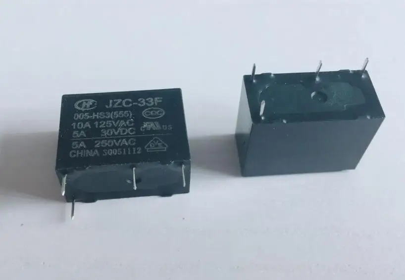 10PCS JZC 33F 5V 12V 24V 4PIN 1NO Power relay -in Relays from Home ...