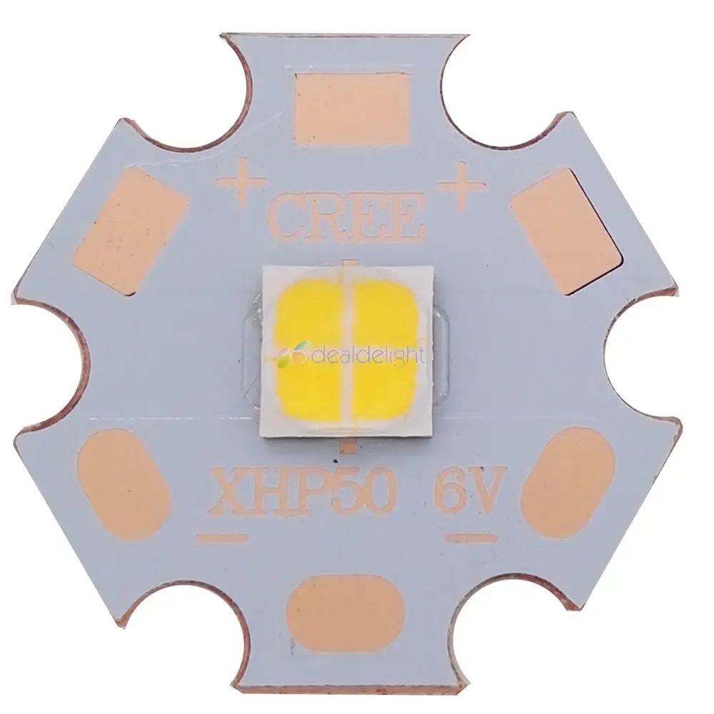 XHP50 쿨 화이트 중립 화이트 웜 화이트 고출력 LED 전구, 구리 PCB, 22mm, 1 모드, 3 모드, 5 모드 드라이버, 6V, 16mm, 20mm