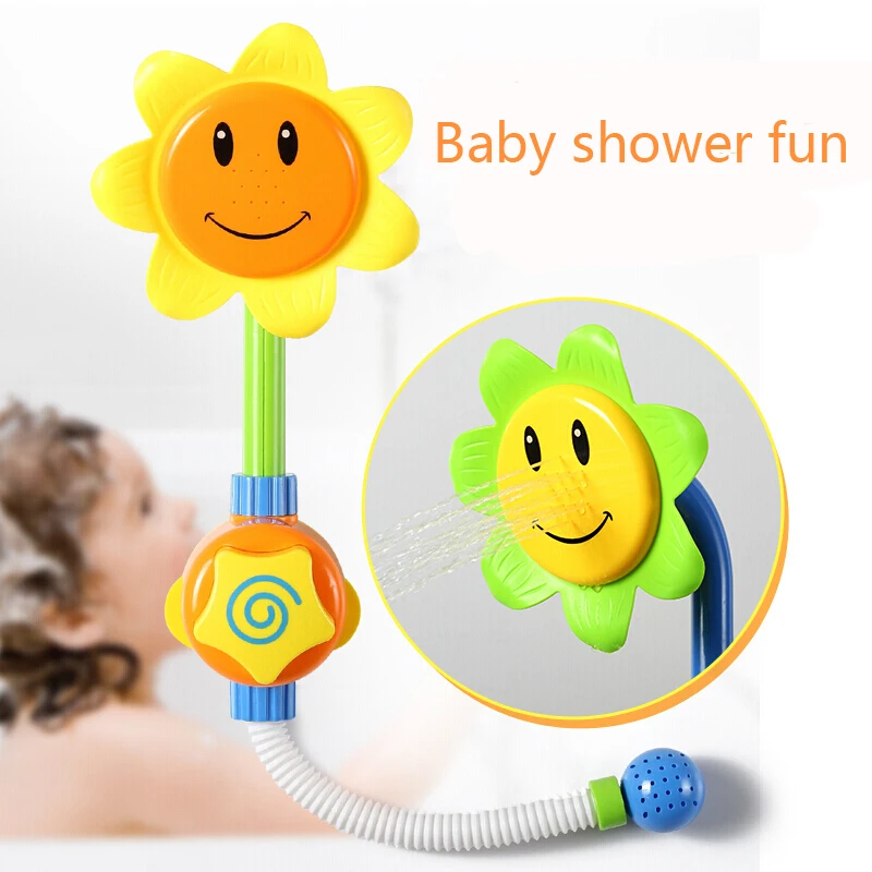 Kids Baby Shower Bath toys Cute sunflower Waterwheel Toys Baby Faucet Bathing Water Spraying Tool Wheel Type Dabbling Toy No box Kids Baby Shower Bath toys Cute sunflower Waterwheel Toys Baby Faucet Bathing Water Spraying Tool Wheel Type Dabbling Toy No box
