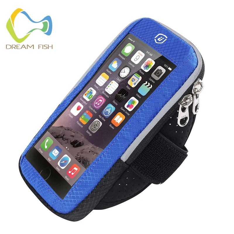 

Dream Fish 6 Inches 2019 Sport Armband Hand Bag Case for iPhone MAX Plus Cloth Gym Running Touch Arm Band for Xiaomi Sling Gift