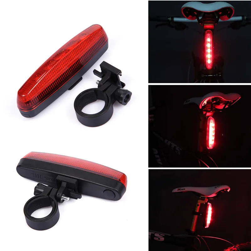 2018 Cycling Bicycle Super Bright Red 5 LED Rear Tail Light Bike Lamp 8
