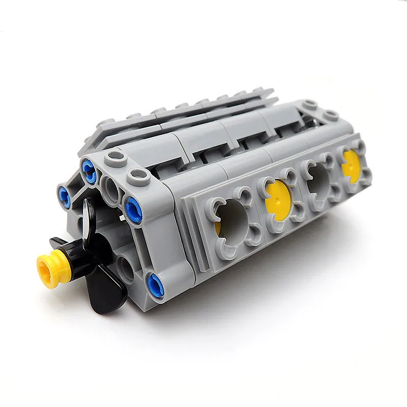 1Set V8 Engine Cylinder Technic Car Blocks Power engine cylinder model Building Bricks Toy compatible with legoes technic parts 