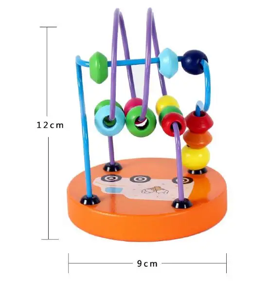 Мини-деревянные детские математические игрушки, детские счетные круги, бусинки, Абак, проволока, лабиринт, американские горки вокруг бисера, развивающие игрушки, подарок GYH