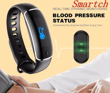 Smartch Smart Band V8 Приборы для измерения артериального давления сердечного ритма Мониторы Wateproof сообщение напоминание Pulsera inteligente умный Браслет android IO