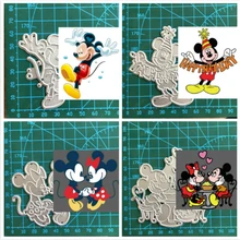 1 шт. love Minnie Mickey cutting die+ 1 шт. трафарет carft Tag для бумага для скапбукинга DIY декоративная открытка Ремесло штамп для теснения с вырезами