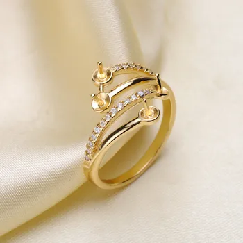 

Wholesale freshwater pearl & silver plated ring mounting, Fashion style ring fitting accessory ,Pearl /Crystal , stone Bead